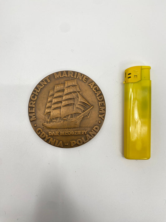 * MEDAILLE MERCHANT MARINE ACADEMY GDYNIA POLAND MESSING 1987 88 WELTREISE