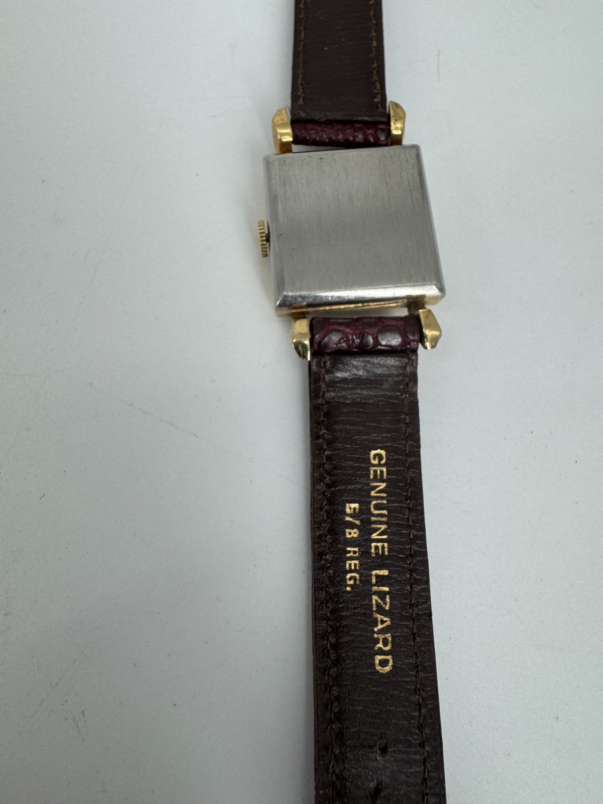 SEHR SELTENE IMCO ARMBANDUHR HANDAUFZUG 17 JEWELS QUADRAT LEDERARMBAND