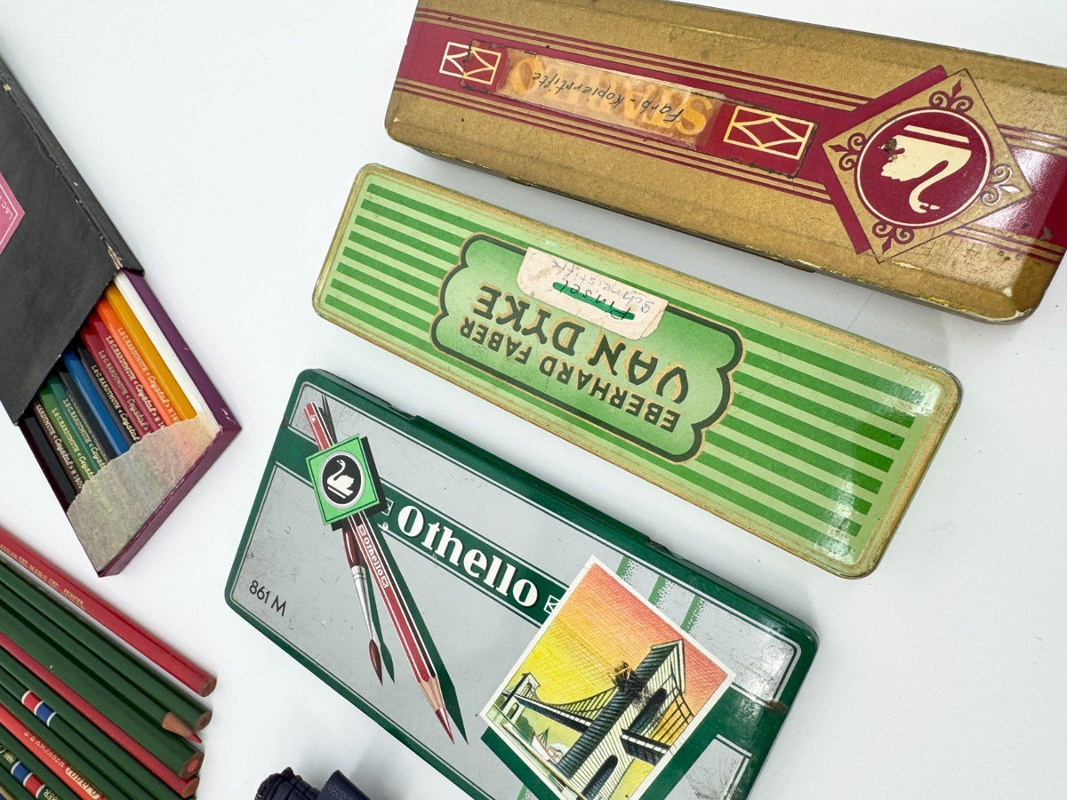KONVOLUT BUNTSTIFTE MAPPE FABER CASTELL OTHELLO CRYSTAL STABILO
