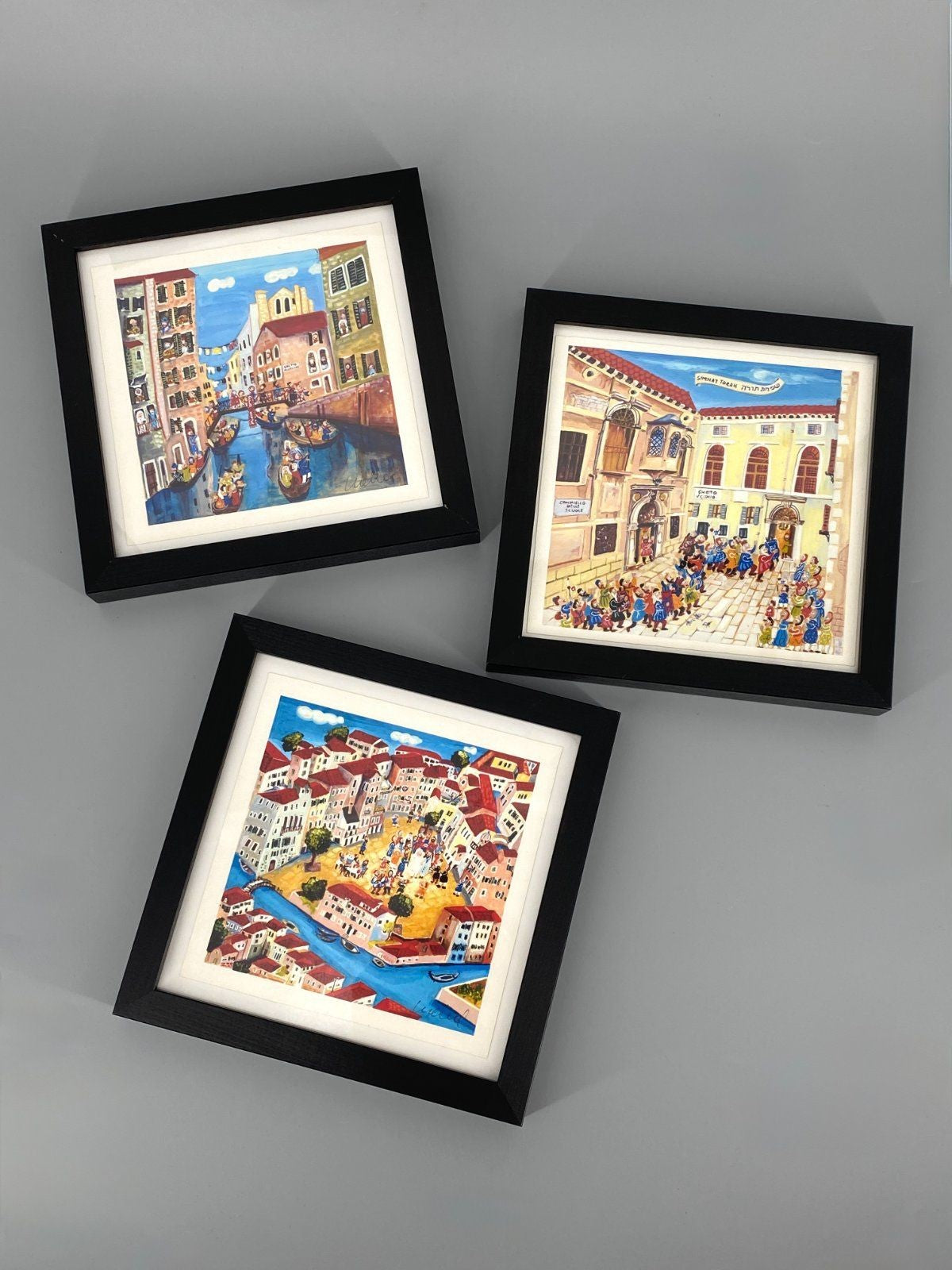 *3x KUNSTDRUCK MICHAL MERON VENEZIA JEWISH FESTIVALS SIGNIERT GERMANY