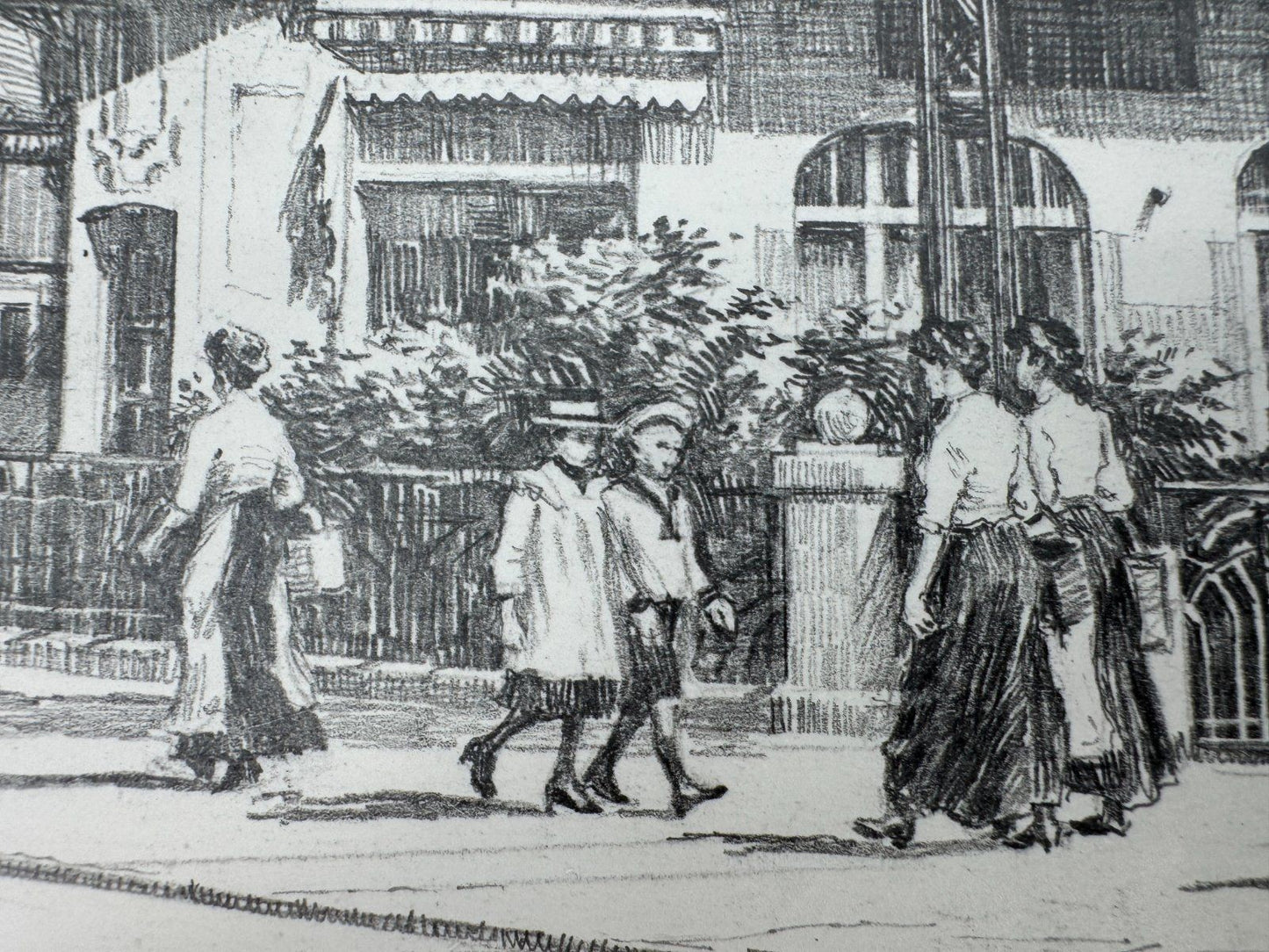 * HEINZ WEHLISCH ZEICHNUNG MOERS AM STEINTOR UM 1910 ANSICHT SIGN