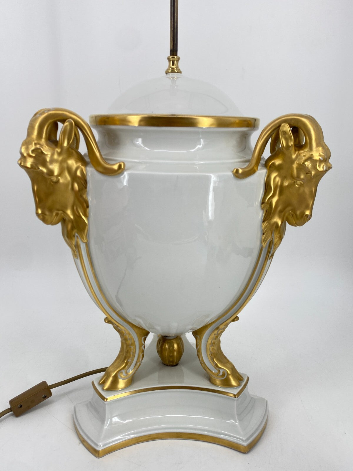 * TISCHLAMPE PORZELLAN LAMPE URNEN VASE WIDDERKOPF ROSENTHAL ANTIK