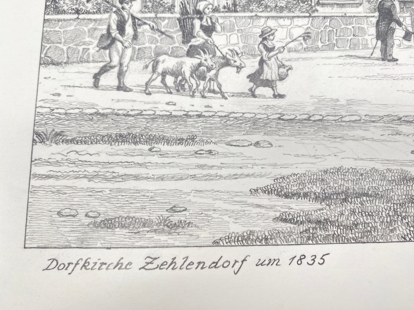 DEUTSCHER KÜNSTLER HEINZ WEHLISCH DORFKIRCHE ZEHLENDORF 1835 HANDSIGNIERT