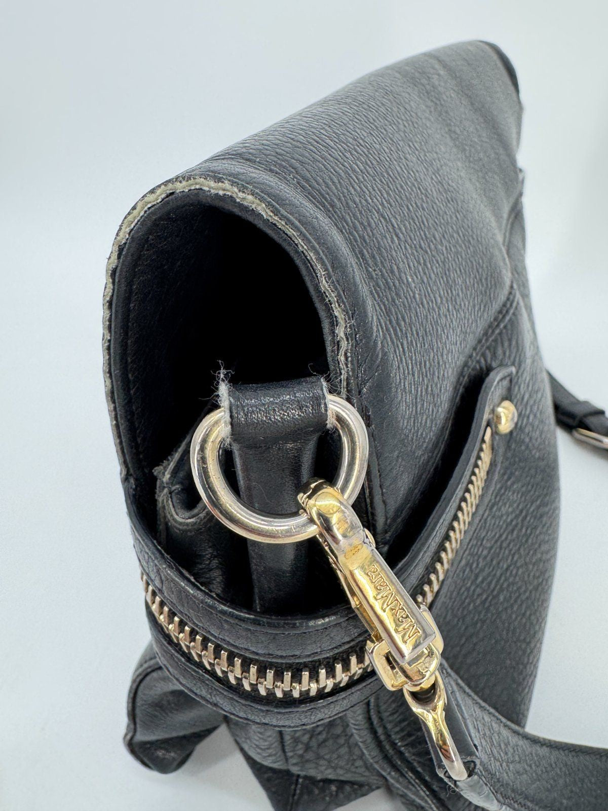 MAX MARA DAMEN HANDTASCHE  SCHULTERTASCHE UMHÄNGETASCHE BAG LEDER