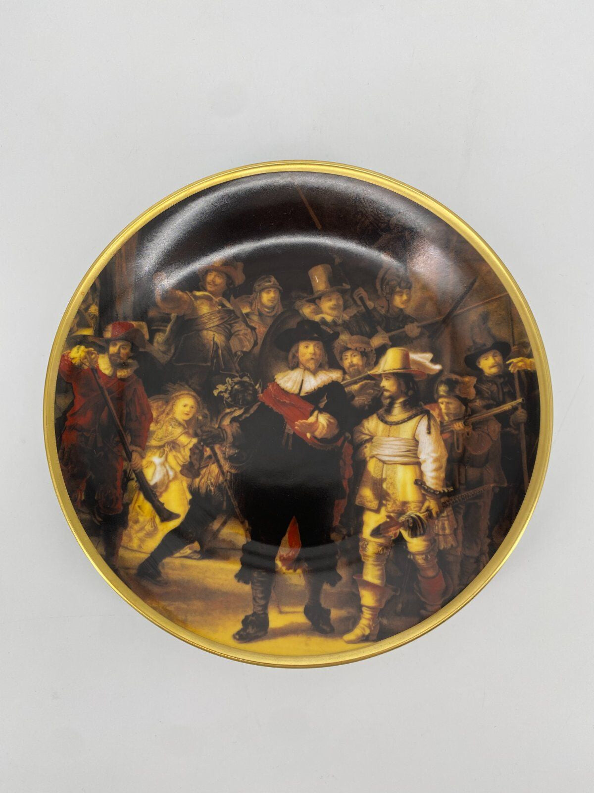 * 3 X SAMMELTELLER PORZELLAN MONA LISA REMBRANDT GEMÄLDE KUNST