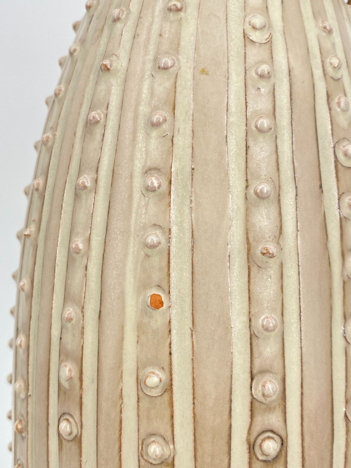 * VASE KERAMIK STUDIOKERAMIK VINTAGE GROß BEIGE FLASCHE