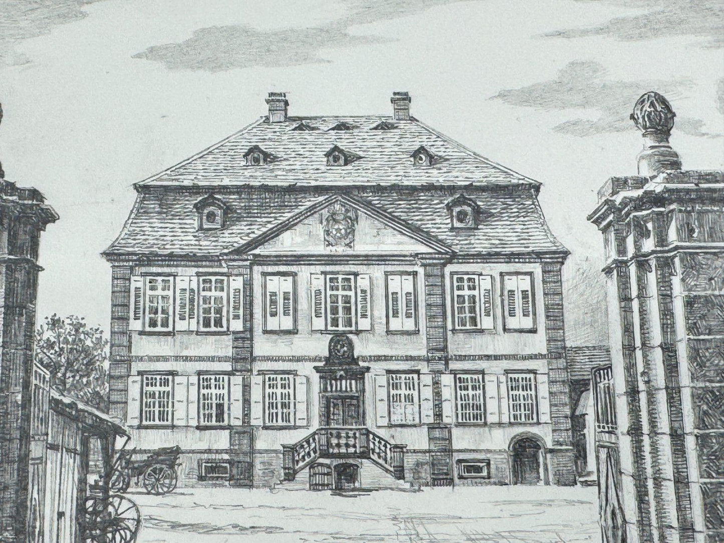 * HEINZ WEHLISCH ZEICHNUNG SCHLOSS POLCH MAYEN ANSICHT SIGNIERT