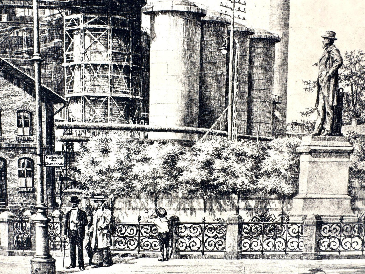 *GRAFIK DRUCKGRAFIK NEUNKIRCHER EISENWERK 1900 SAARLAND WEHLISCH