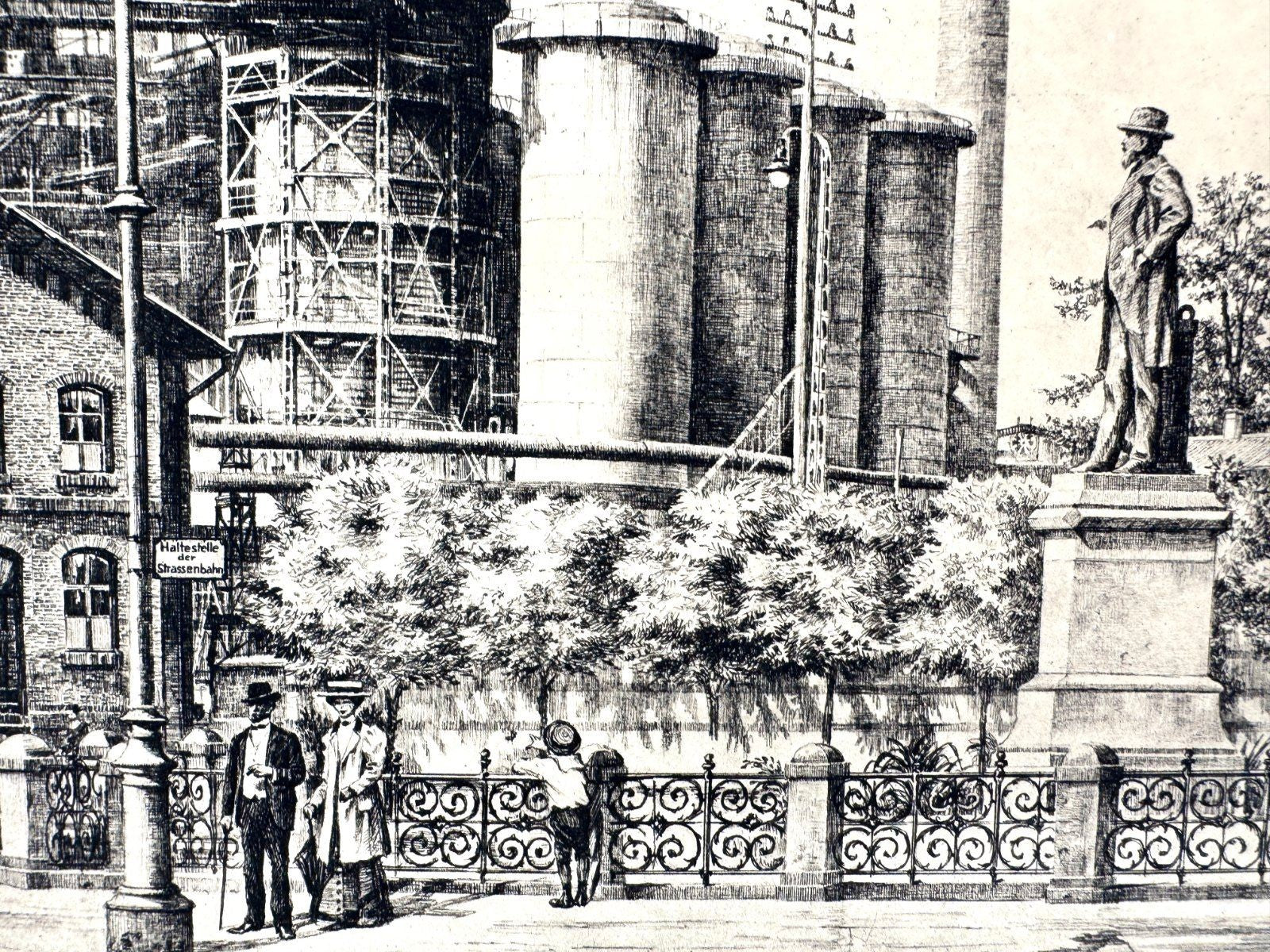 *GRAFIK DRUCKGRAFIK NEUNKIRCHER EISENWERK 1900 SAARLAND WEHLISCH