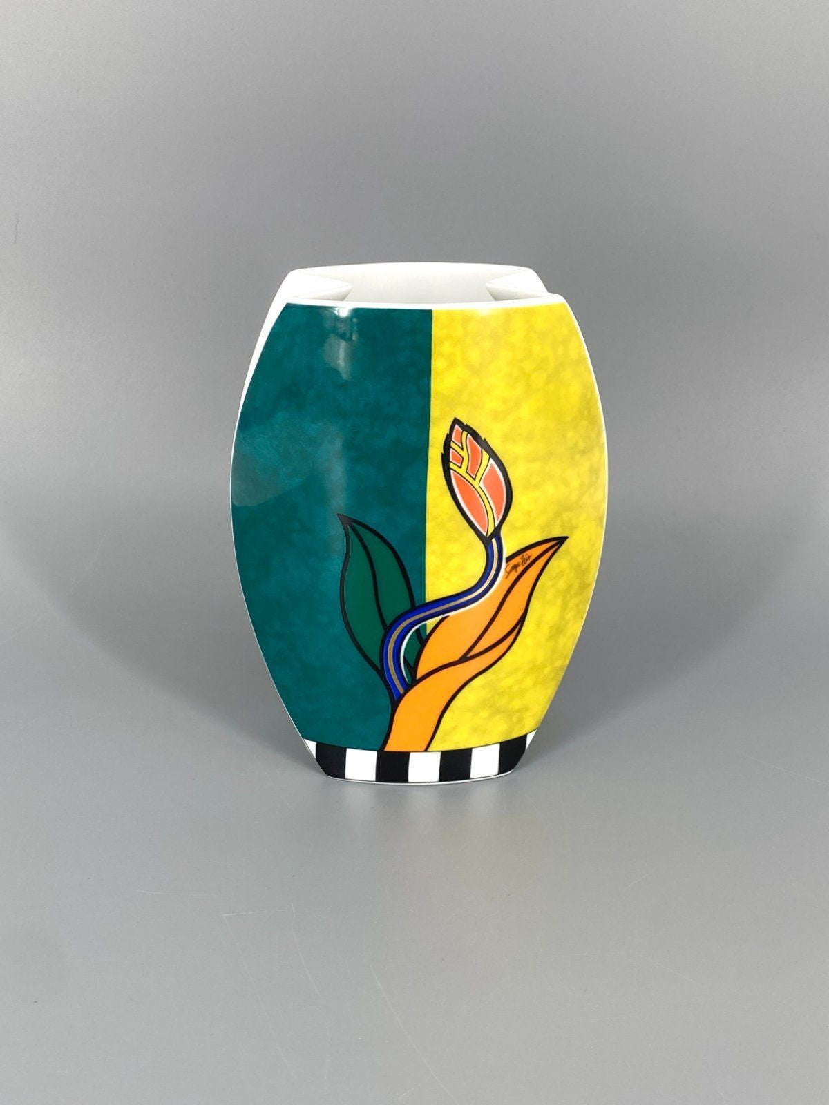 * VASE ROSENTHAL STUDIO LINIE PORZELLAN SANJA ZIVO FLORAL J.VAART