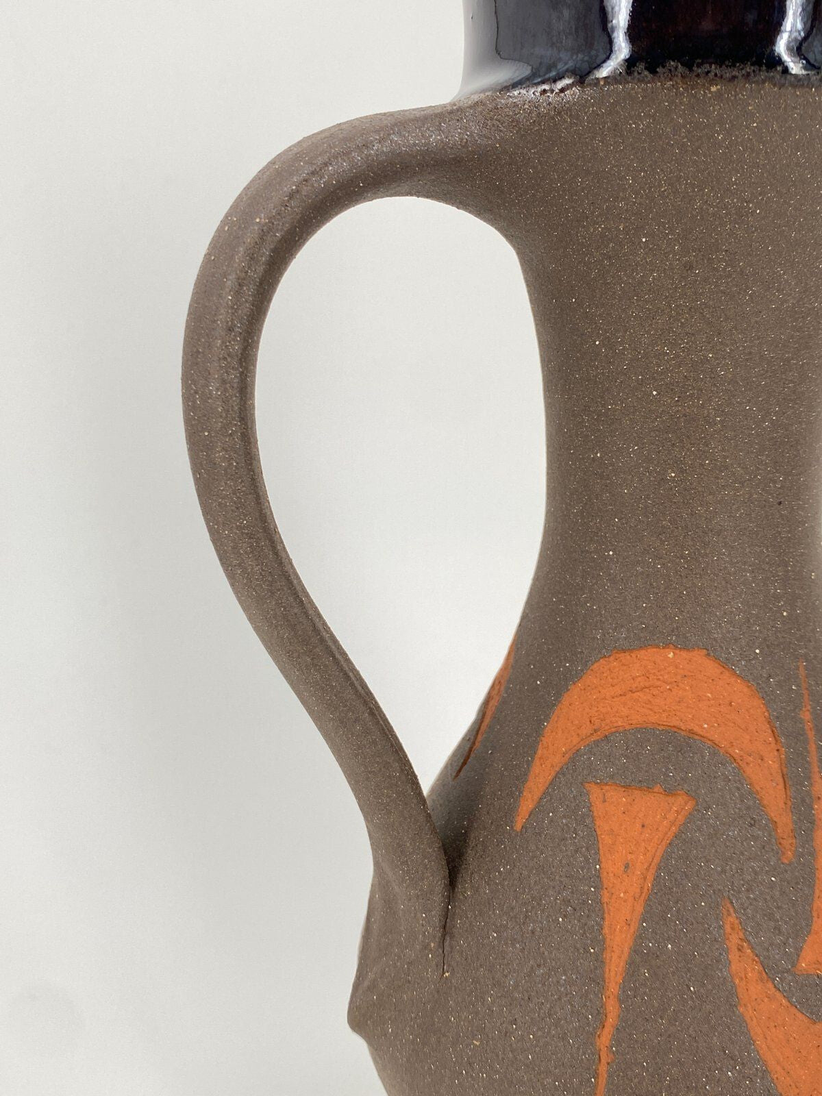 *UDO MERTZDORF STUDIOKERAMIK KRUG VASE MATT BRAUN TERRACOTTA 26CM
