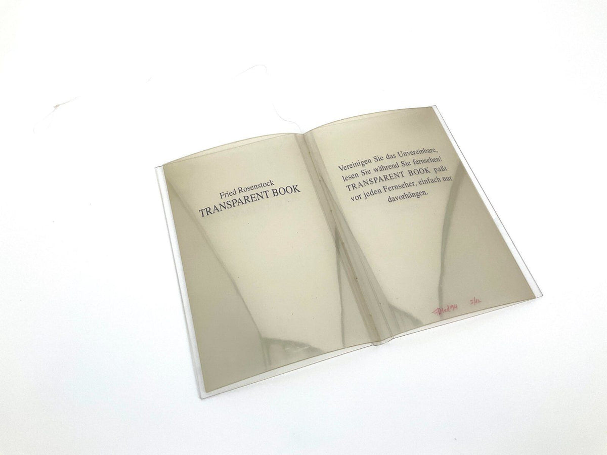 *KUNSTOBJEKT FRIED ROSENSTOCK TRANSPARENT BOOK KÜNSTLERBUCH 1994