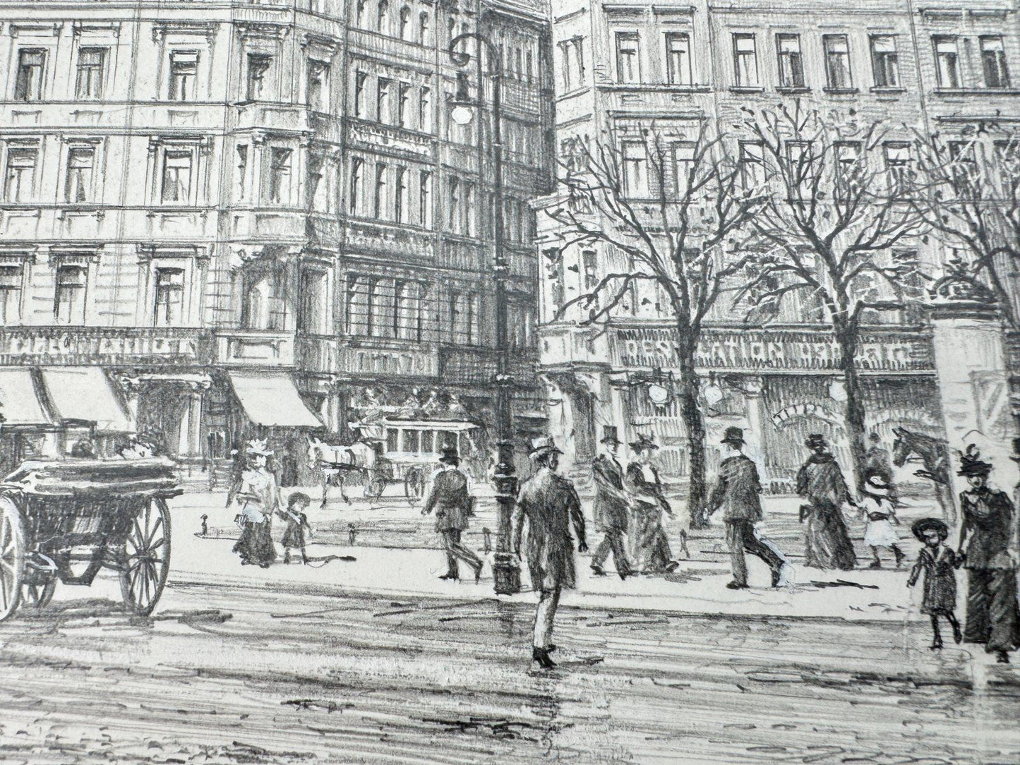 * HEINZ WEHLISCH ZEICHNUNG ORANIENPLATZ BERLIN UM 1912 ANSICHT