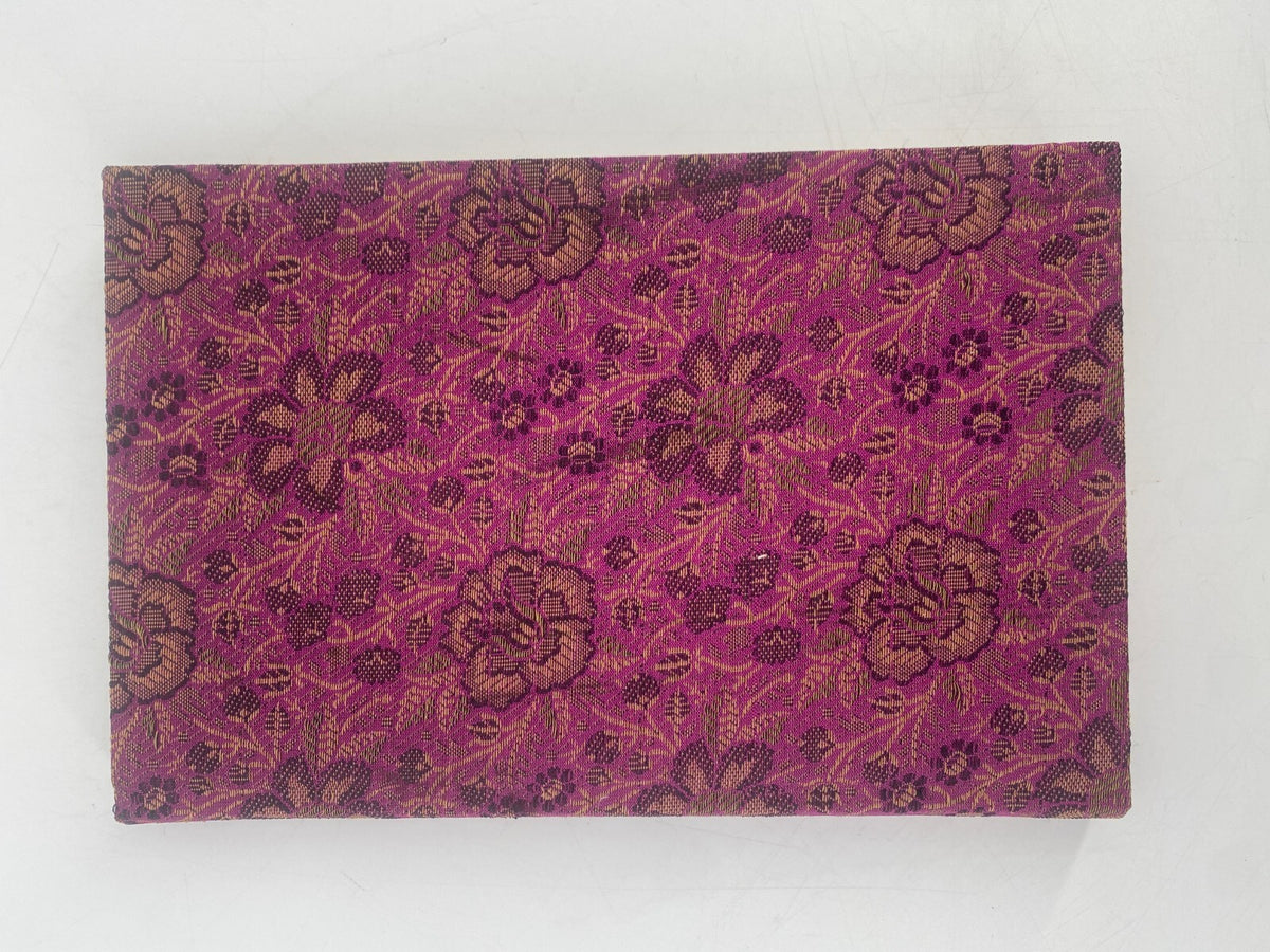 *NOTIZBUCH SCHREIBWAREN SOFTCOVER TEXTIL TÜRKIS ROT GRAU MUSTER VINTAGE