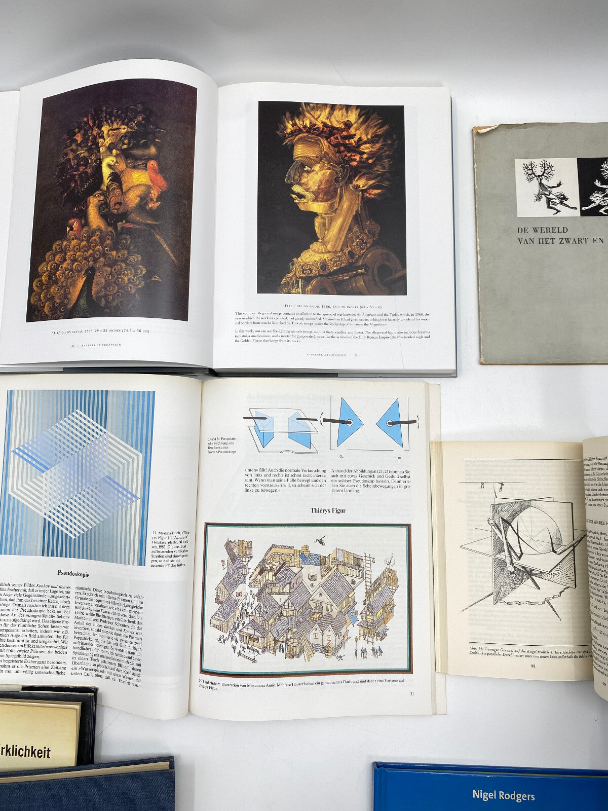 * KONVOLUT 13 BÜCHER BUCH OPTISCHE ILLUSIONEN SYMMETRIE FIGUREN