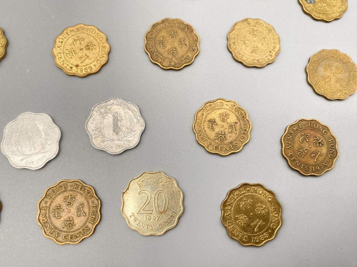 KONVOLUT 57 MÜNZEN BRITISCHE HONG KONG DOLLAR PENCE CENT 50ER BIS 90ER