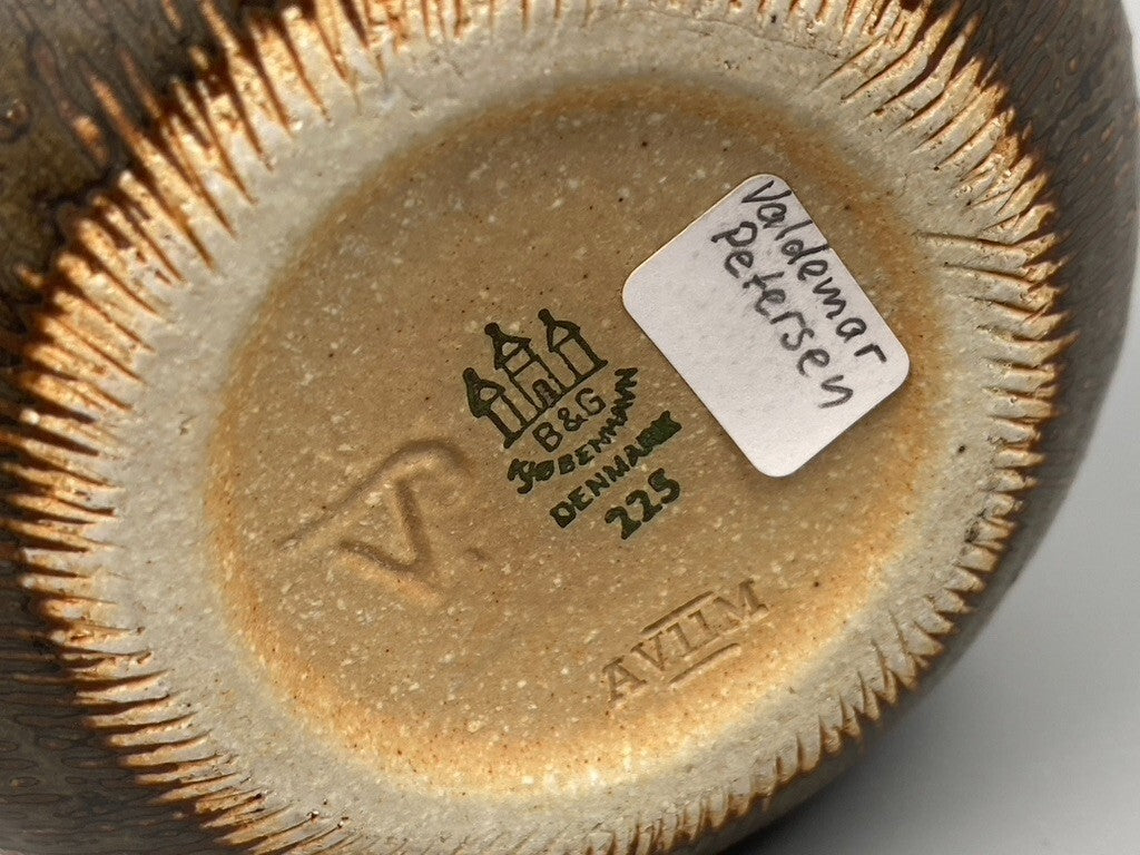 * KERAMIK VASE VALDEMAR PETERSEN BING & GRÖNDAHL 50er DÄNEMARK MID CENTURY