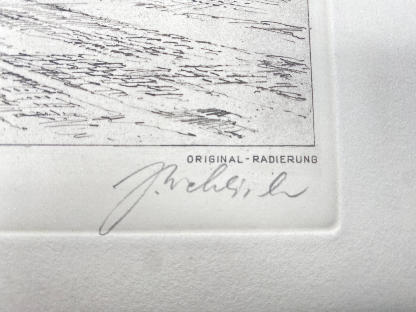 HEINZ WEHLISCH RADIERUNG PERSPEKTIVE LÜNEBURG 1910 HANDSIGNIERT