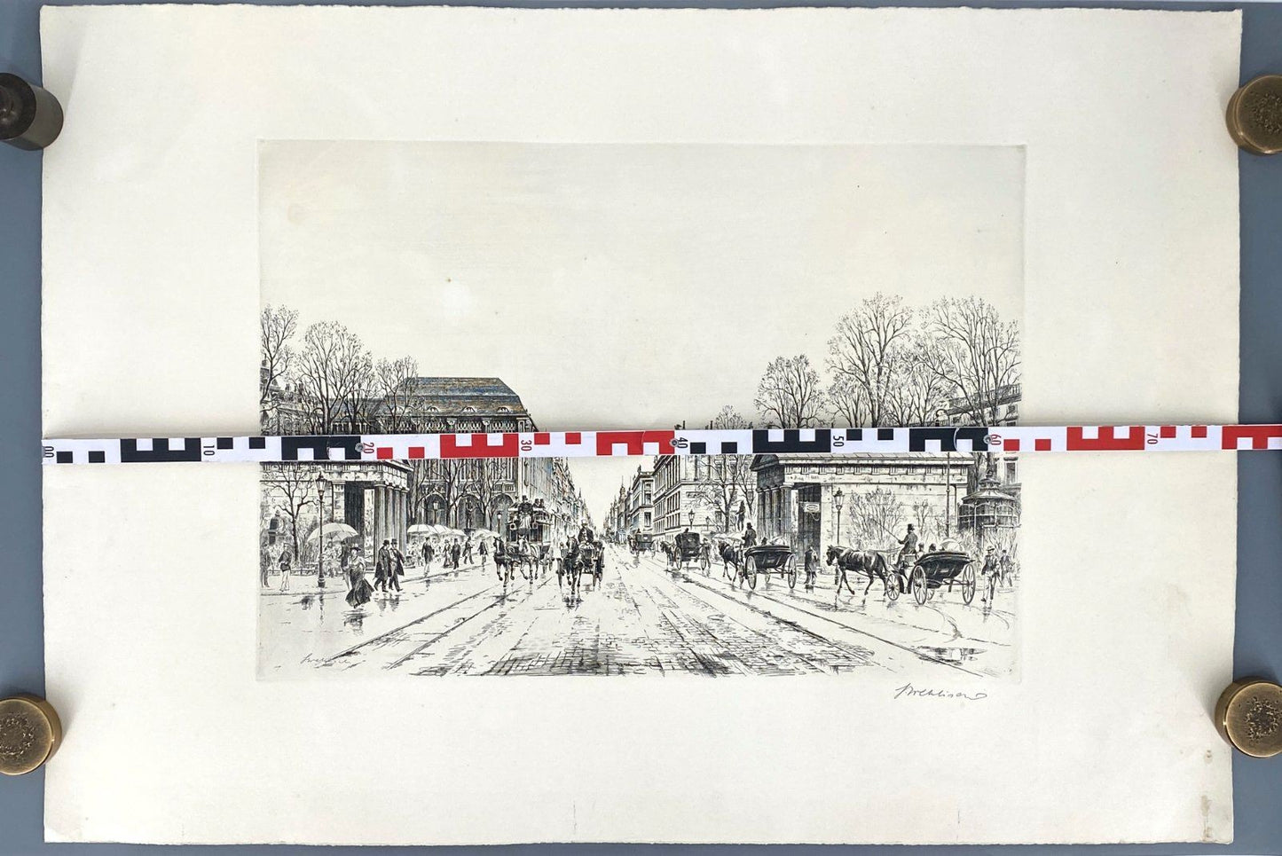 * DRUCKGRAFIK HEINZ WEHLISCH BERLIN LEIPZIGER PLATZ STADTANSICHT  WERTHEIM