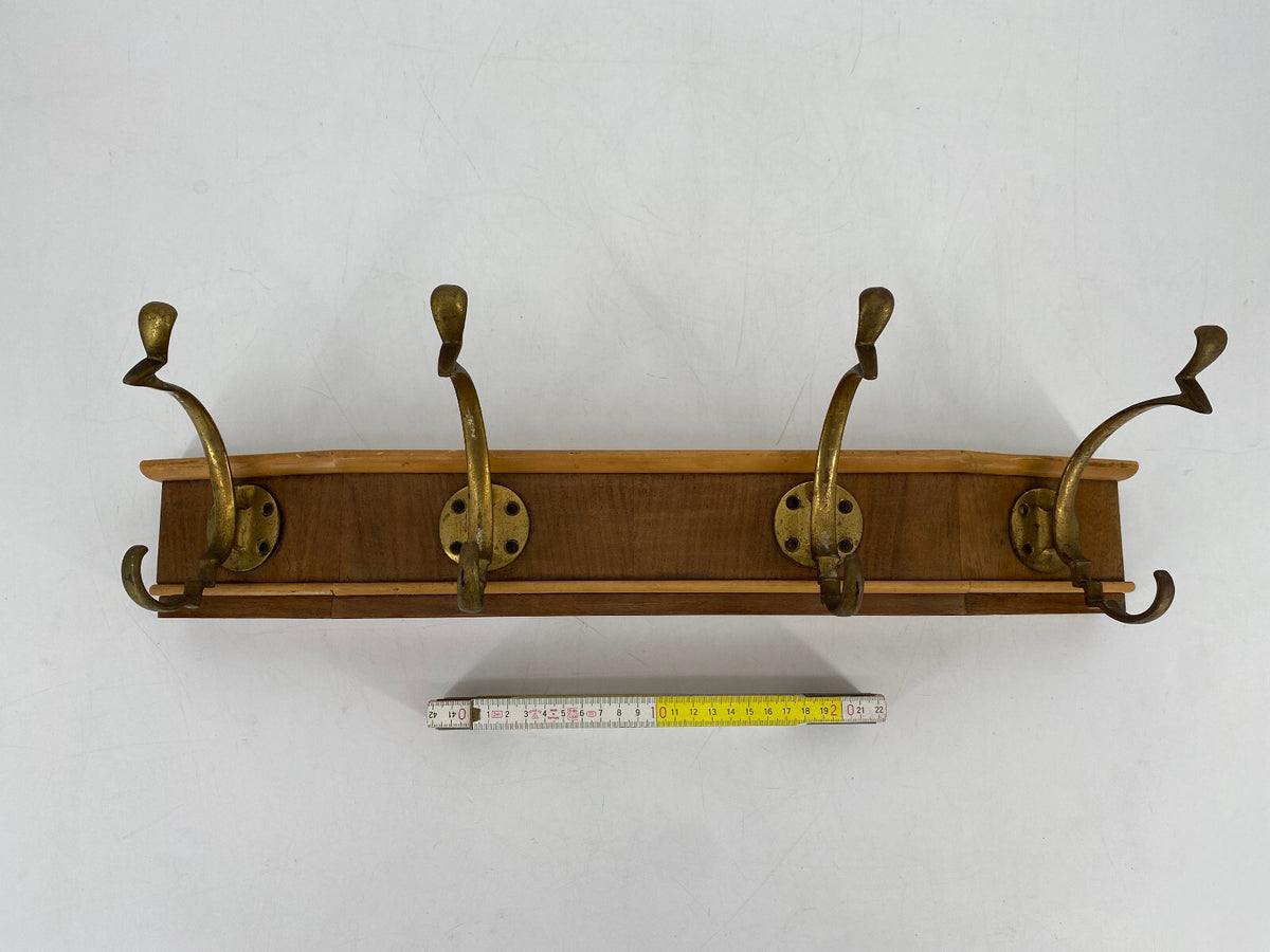 * GARDEROBENLEISTE WANDREGAL 20er 30er ART DECO LANDHAUS MESSING HAKEN VERZIERT