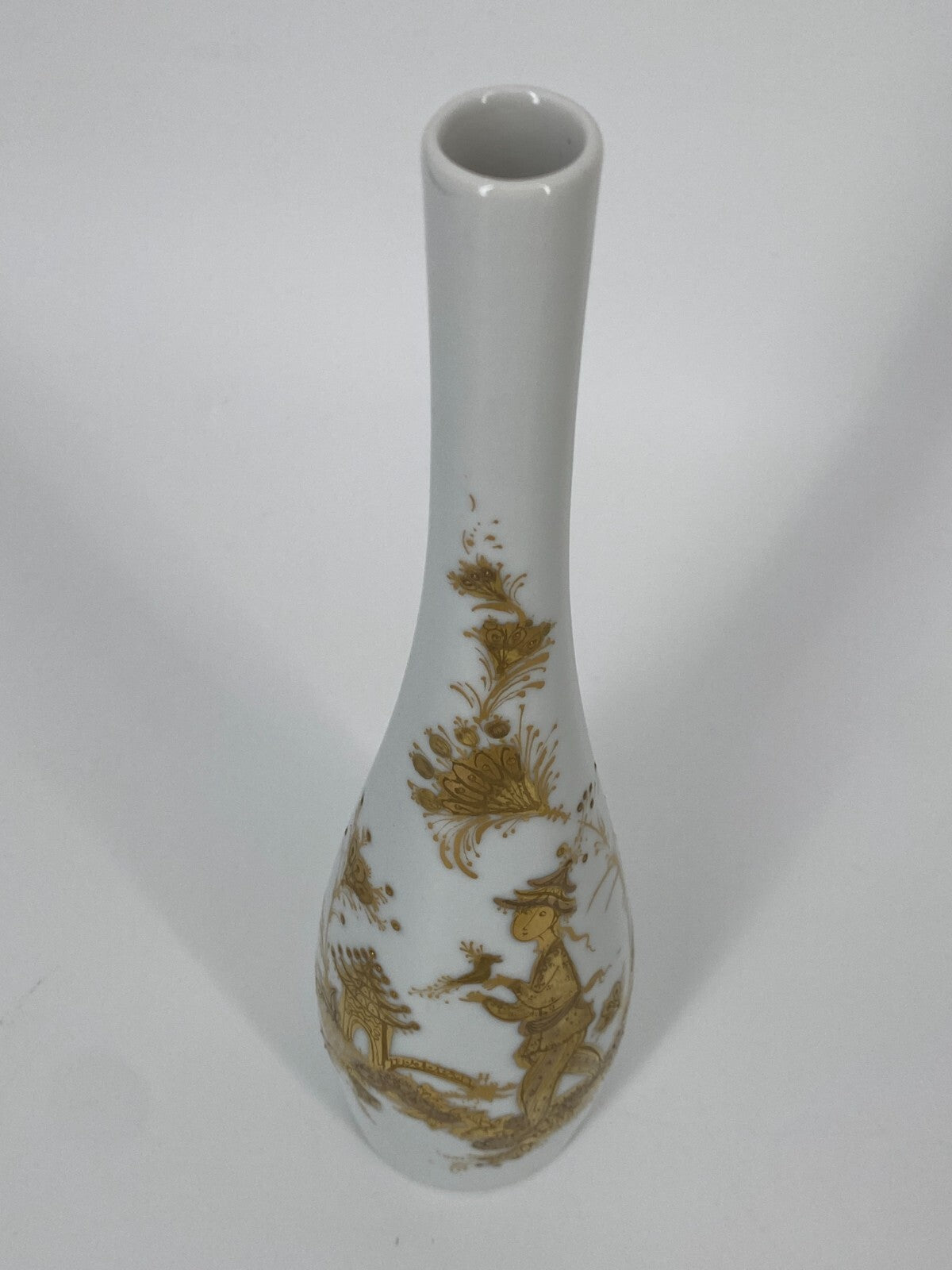 * VASE ROSENTHAL STUDIO LINIE QUATRE COULEURS BJÖRN WIINBLAD WEIß GOLD 27CM