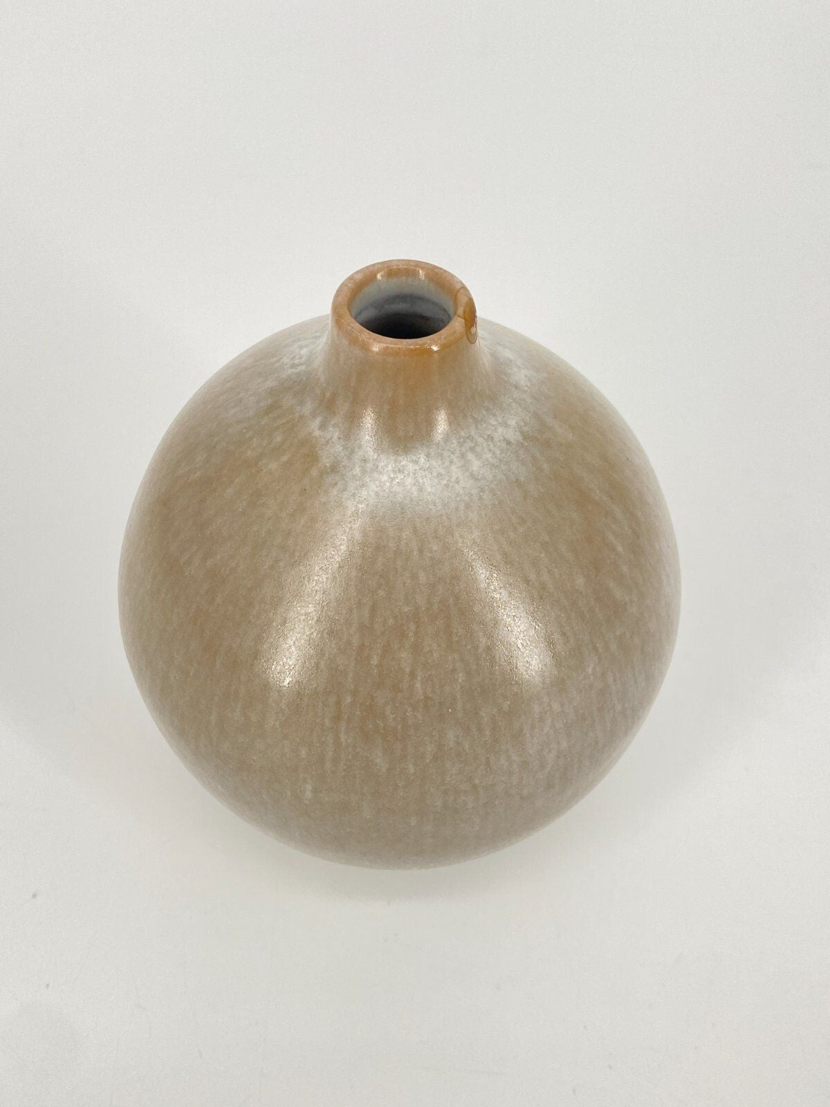 *KLEINE STUDIOKERAMIK VASE MINIMALISTISCH BEIGE VINTAGE 60ER 13CM