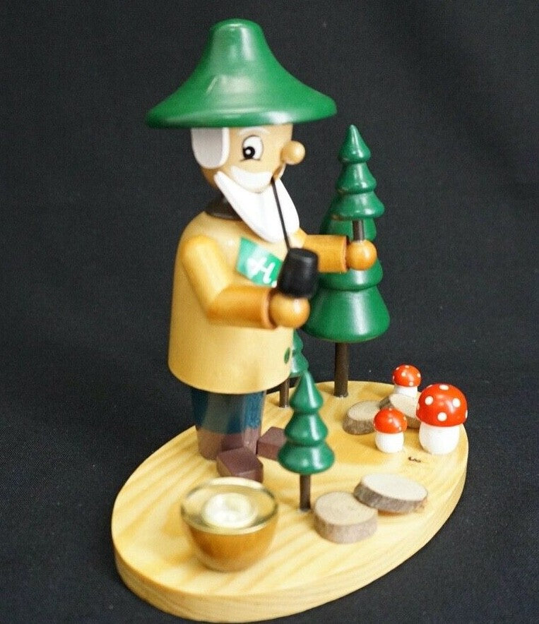 RÄUCHERMÄNNCHEN HOLZMICHEL FÜR RÄUCHERKERZEN KERZENHALTER ERZGEBIRGE KERZEN
