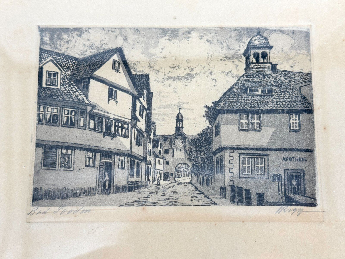 *RADIERUNG BAD SOODEN ALLENDORF HESSEN ALTES TOR PFENNIGSTUBE
