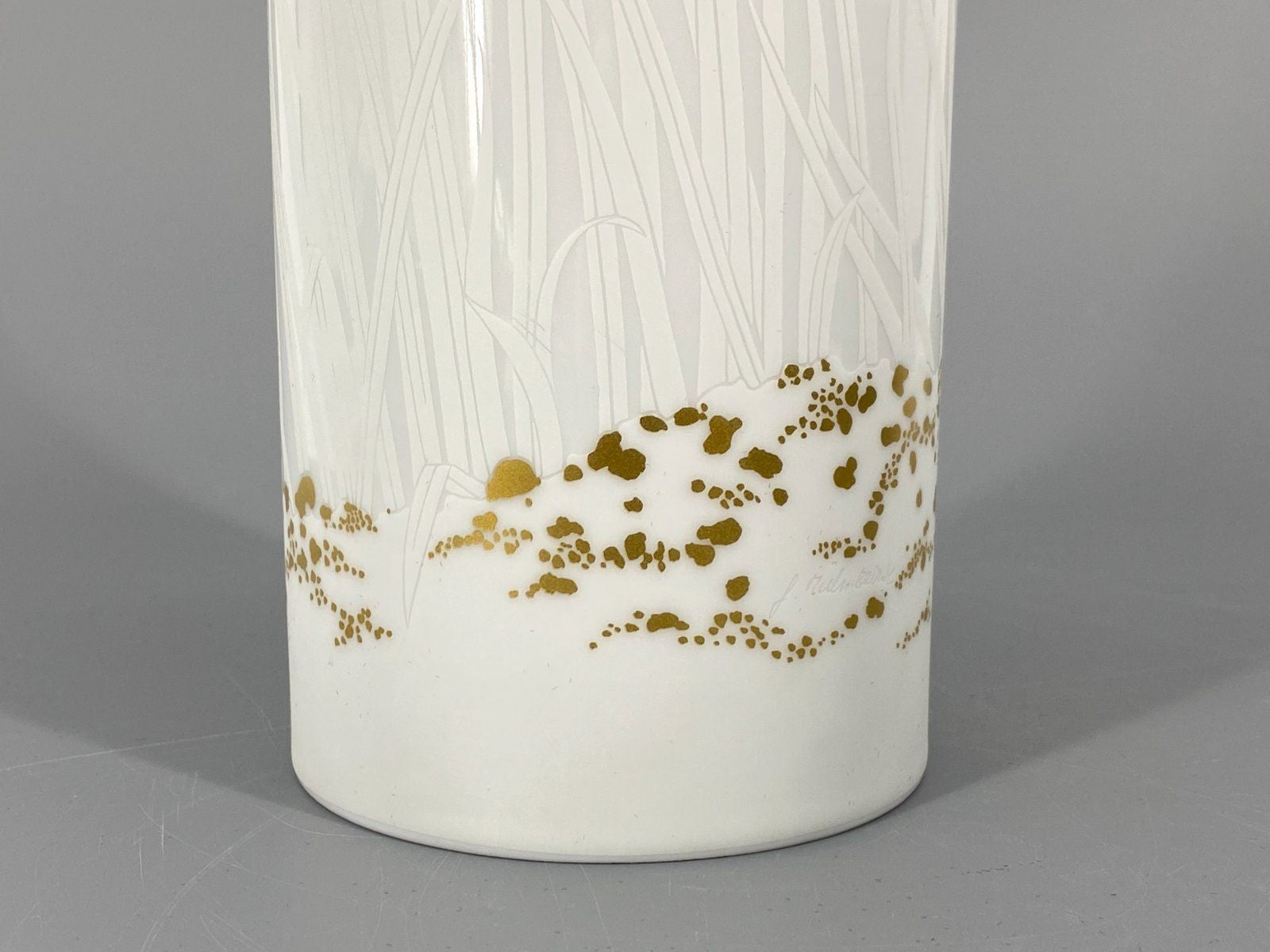 * ROSENTHAL PORZELLAN VASE WEIß GOLD GRÄSER MÜLLER BEHRENDT OVP