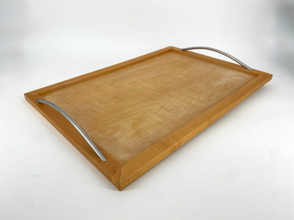 * GROSSES MODERNES HOLZ SERVIERTABLETT 66x46 cm BUCHE