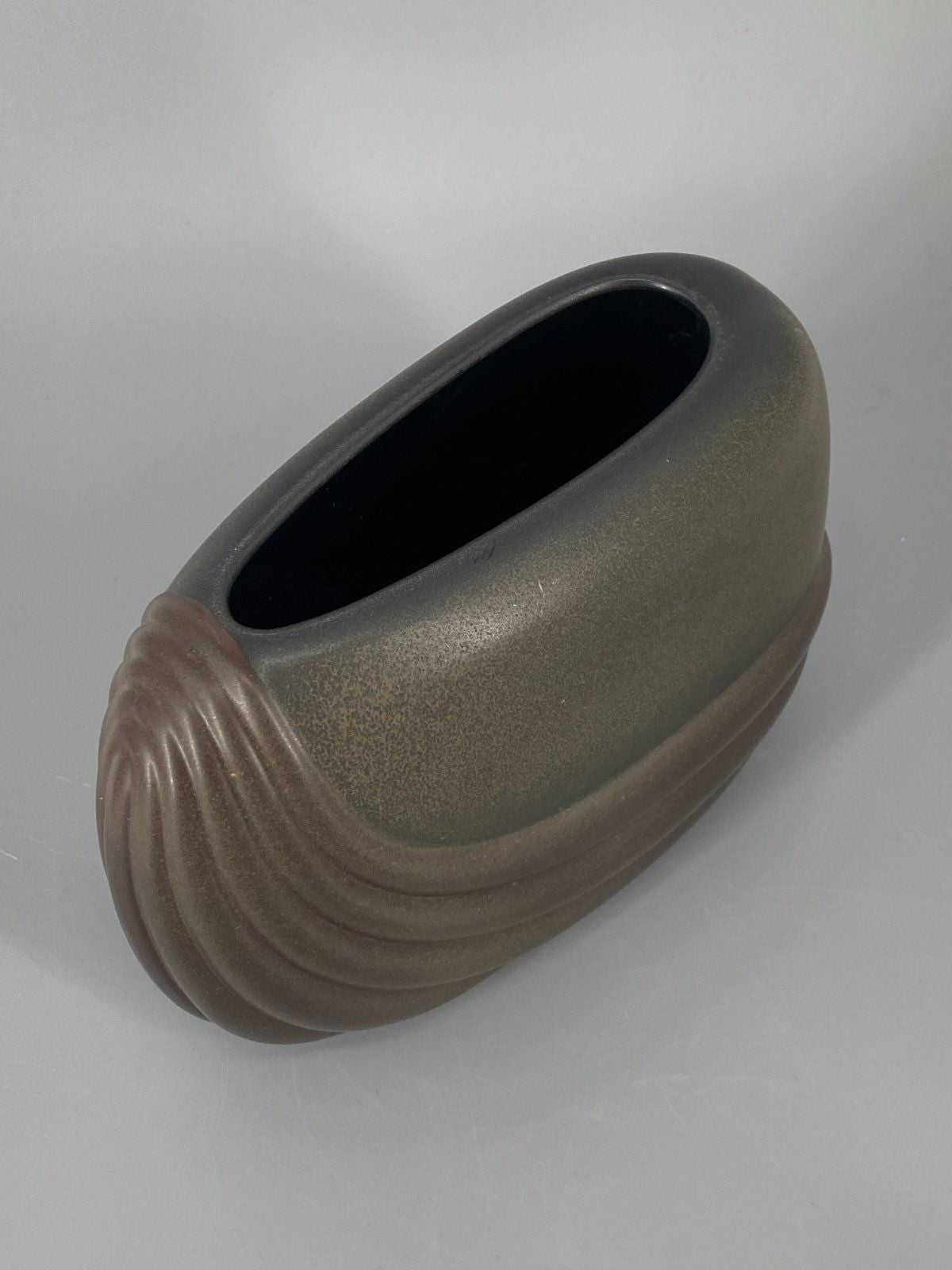 * ROSENTHAL VASE UTA FEYL BRAUN KERAMIK STUDIO LINIE 70er VINTAGE