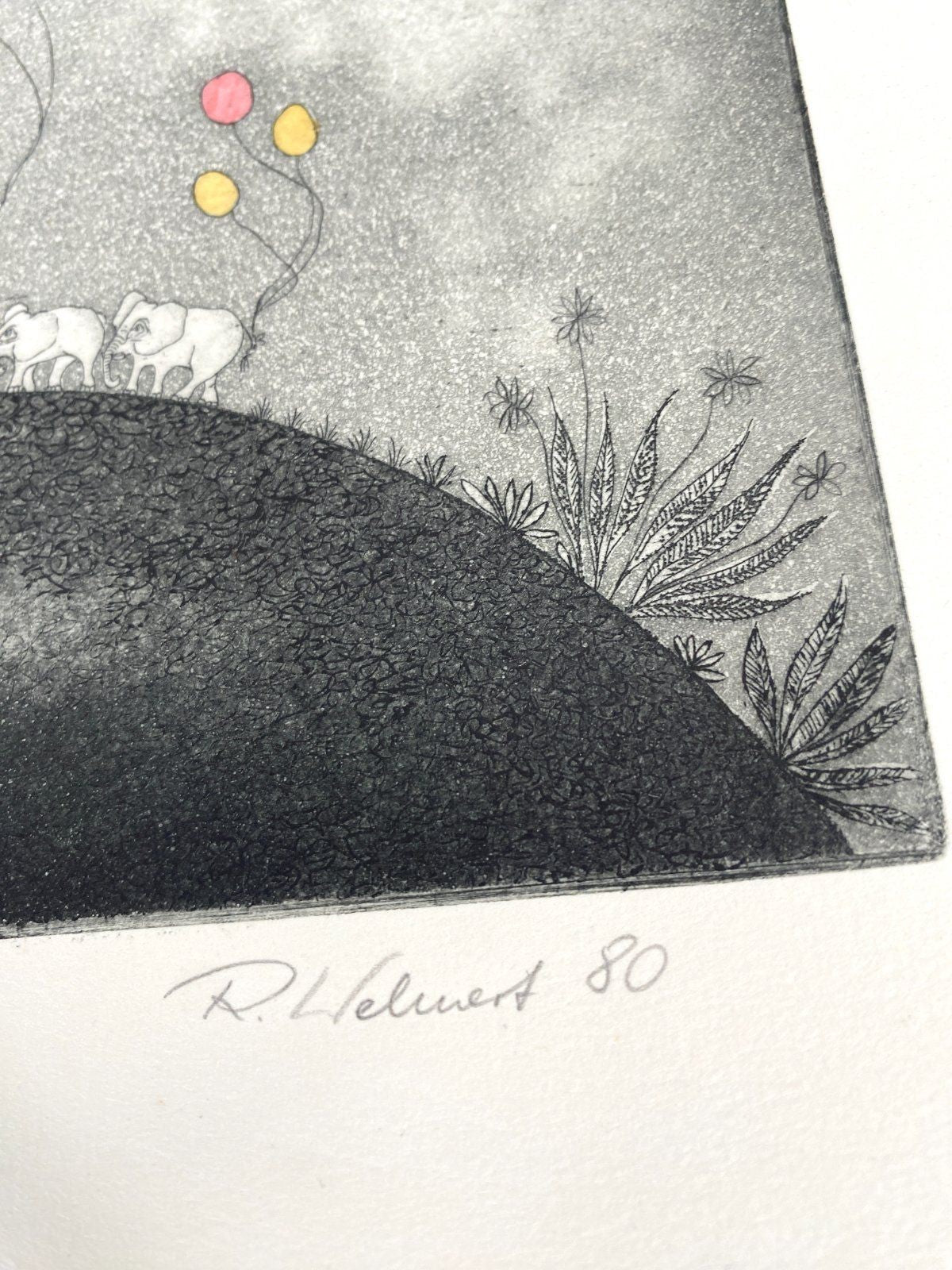 *RADIERUNG ROSEMARIE WEHNERT EDITION GRAFIK KUNST ART SIGNIERT 80