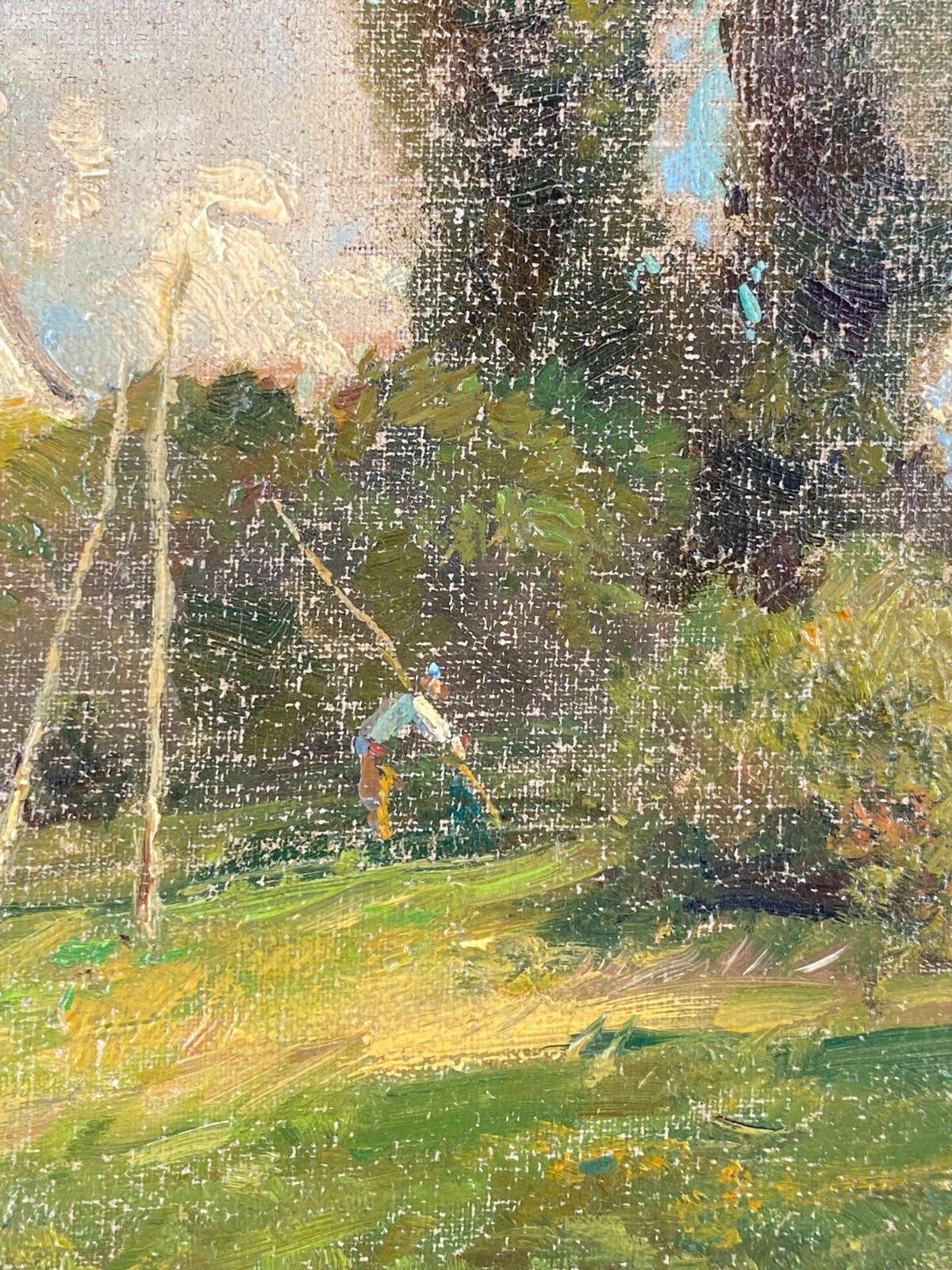 * WILHELM FREY ÖL GEMÄLDE ÖLGEMÄLDE 1909 NETZPLATZ AM BODENSEE