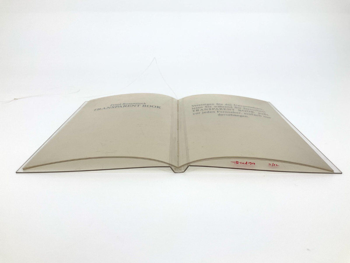*KUNSTOBJEKT FRIED ROSENSTOCK TRANSPARENT BOOK KÜNSTLERBUCH 1994