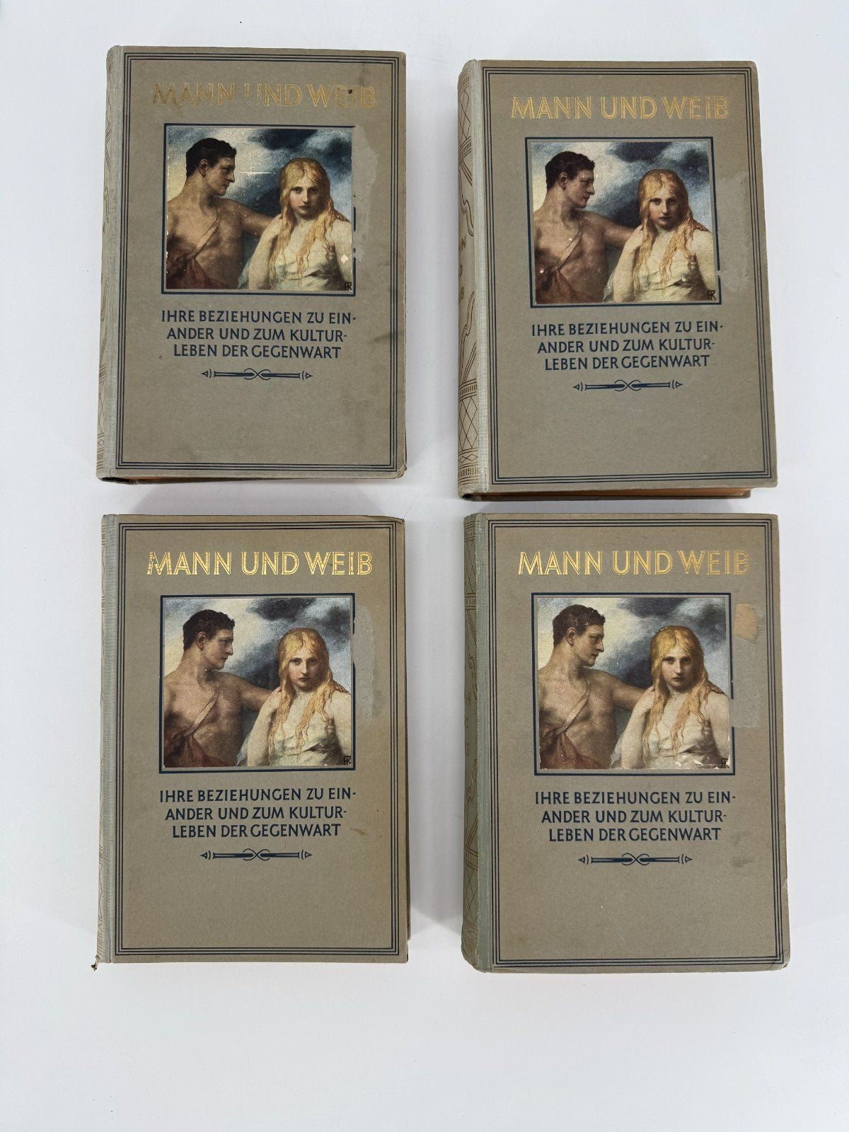 BAND 1-4 BUCH MANN UND WEIB KULTURLEBEN 1910 KOSSMANN WEISS