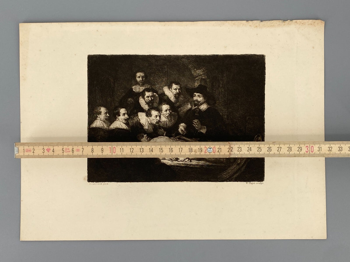 * 6x RADIERUNG WILLIAM UNGER NACH REMBRANDT DRUCKGRAFIK ANTIK 19. JH KONVOLUT