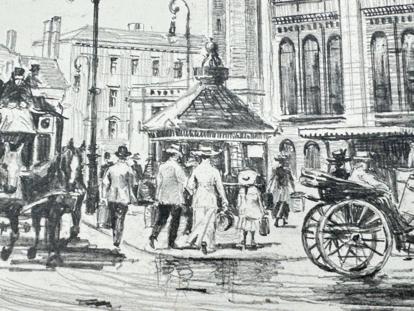 * HEINZ WEHLISCH ZEICHNUNG STETTINER BAHNHOF BERLIN ANSICHT 1912
