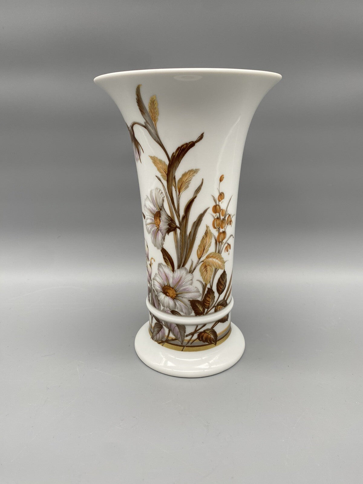 SET AK KASIER PORZELLAN VASE BLUMEN VINTAGE 50/60er RUND TROMPETE OVAL
