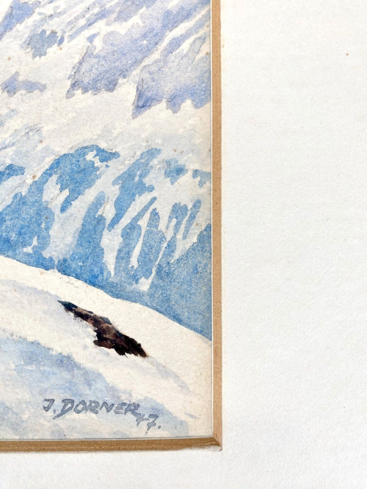 * AQUARELL GIPFELKREUZ TRAUERLYRIK ÖSTERREICH GOLM DORNER
