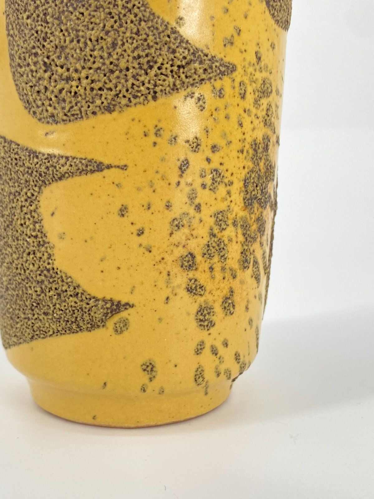 *HALDENSLEBEN STUDIOKERAMIK VASE 304IC FAT LAVA GELB VINTAGE 60ER