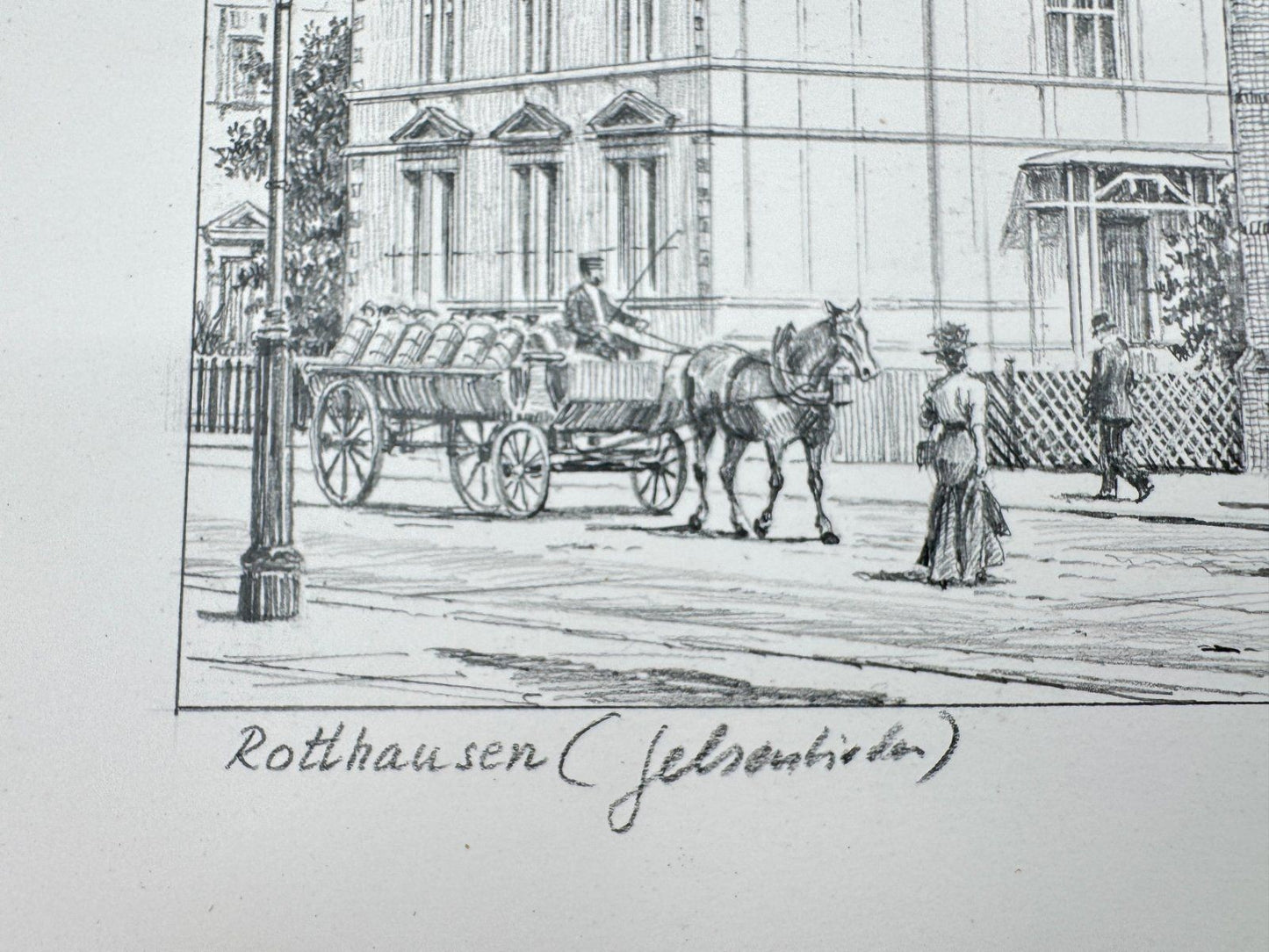 * HEINZ WEHLISCH ZEICHNUNG ROTTHAUSEN GELSENKIRCHEN SIGNIERT