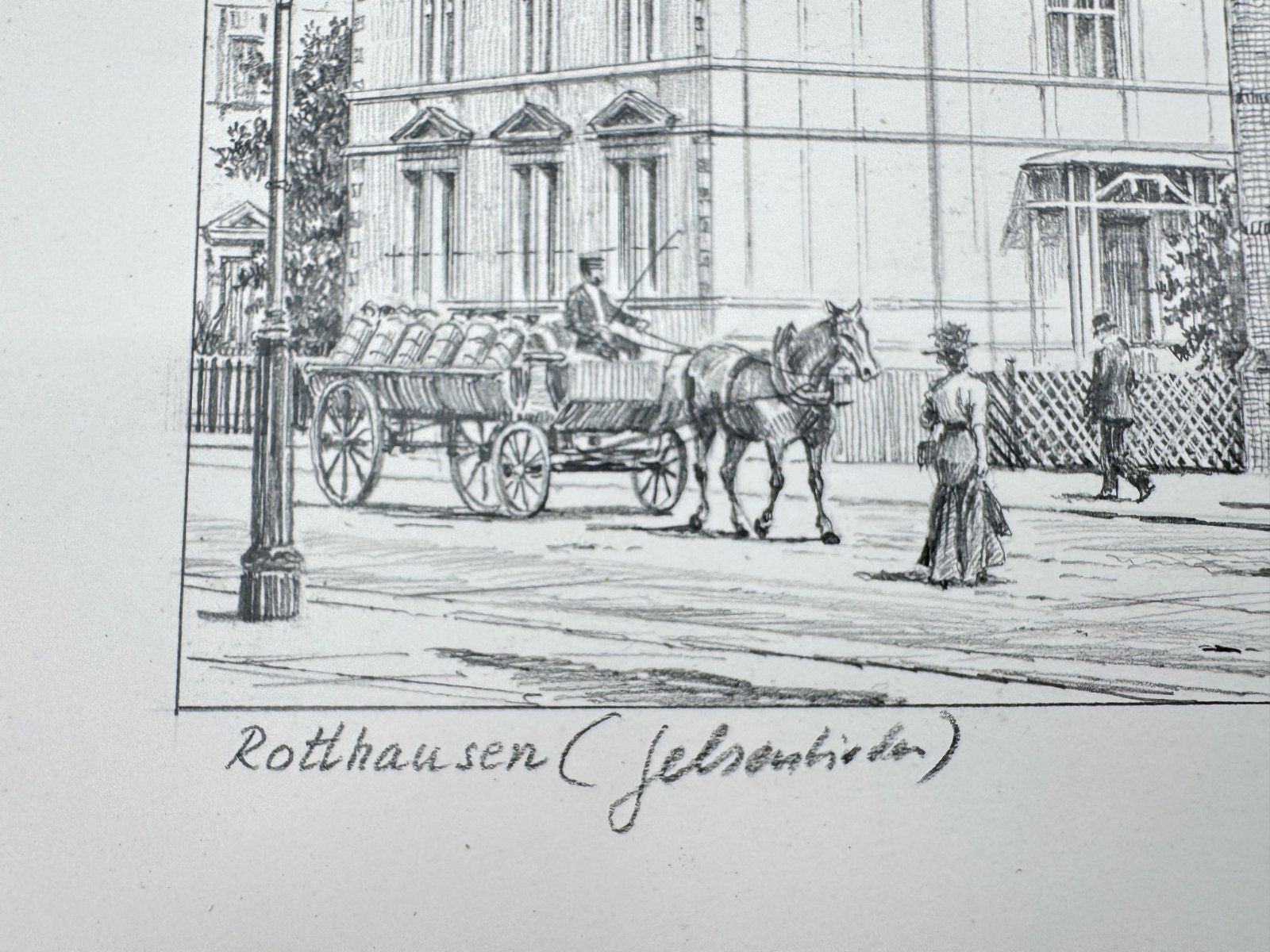 * HEINZ WEHLISCH ZEICHNUNG ROTTHAUSEN GELSENKIRCHEN SIGNIERT