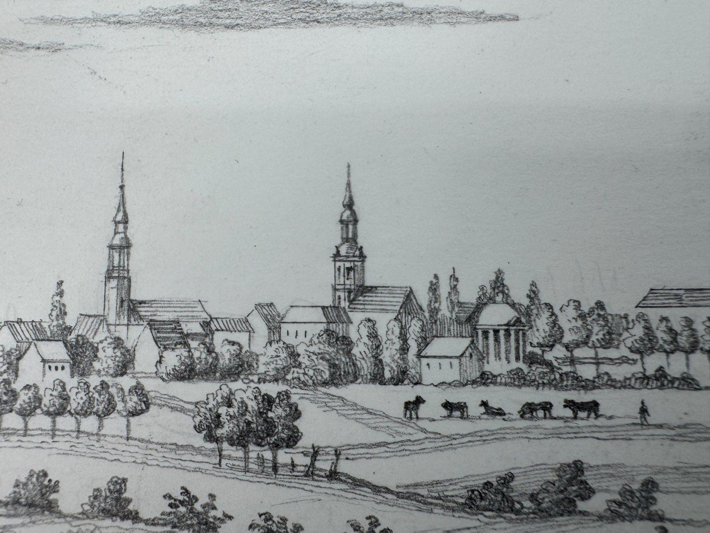 * HEINZ WEHLISCH ZEICHNUNG HANNOVER VON DER SÜDWESTSEITE 1820 ANSICHT