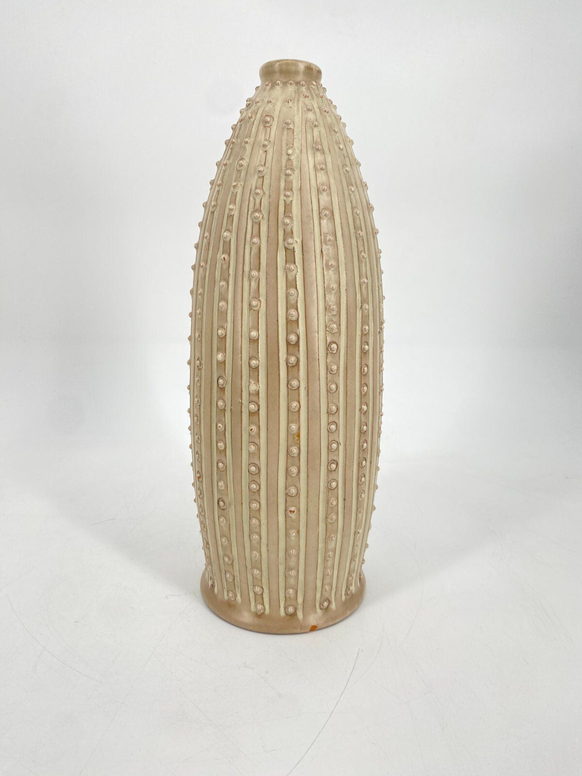 * VASE KERAMIK STUDIOKERAMIK VINTAGE GROß BEIGE FLASCHE