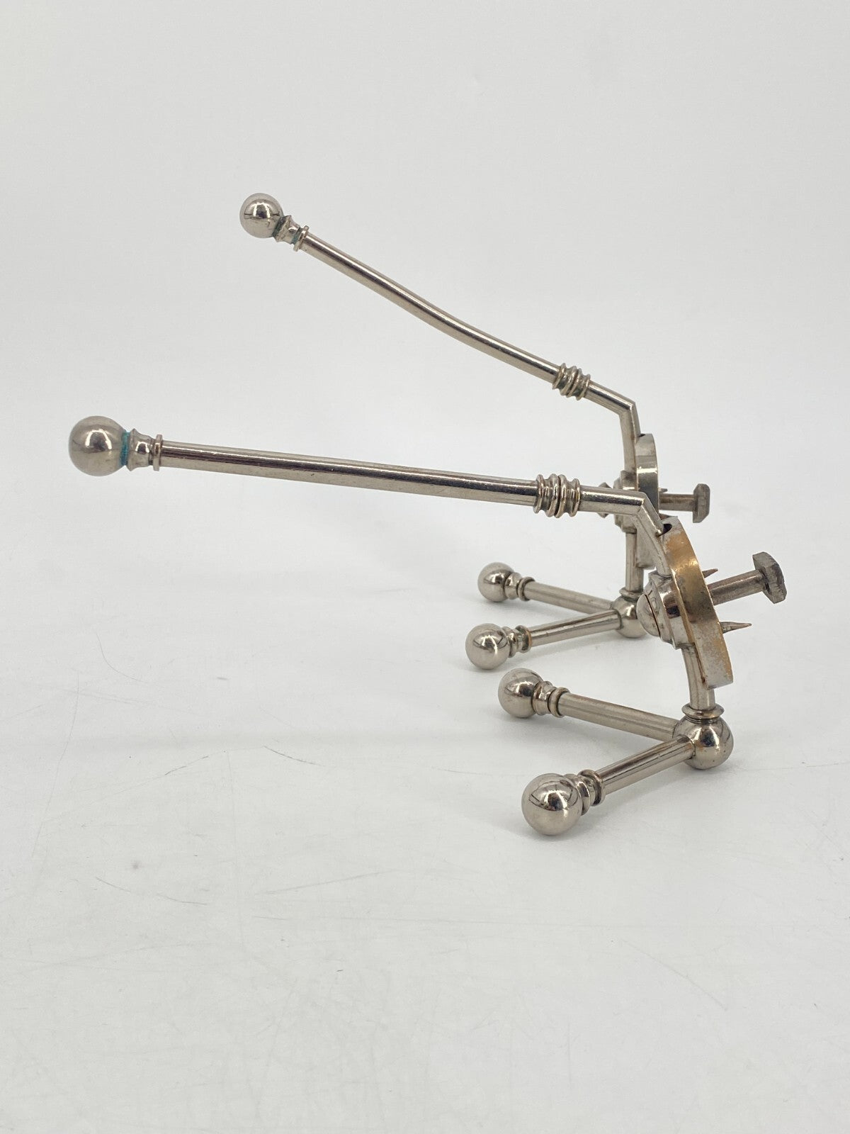 * 2 x KLEIDERHAKEN GARDEROBENHAKEN WANDHAKEN HAKEN SILBER ART DECO