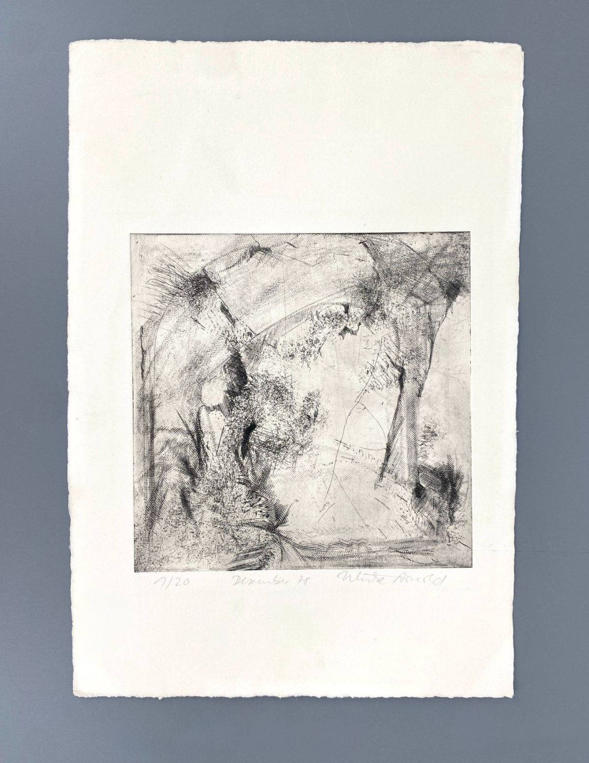 *GRAFIK ULRIKE ARNOLD RADIERUNG 1978 HANDSIGNIERT ORIGINAL NUMMER