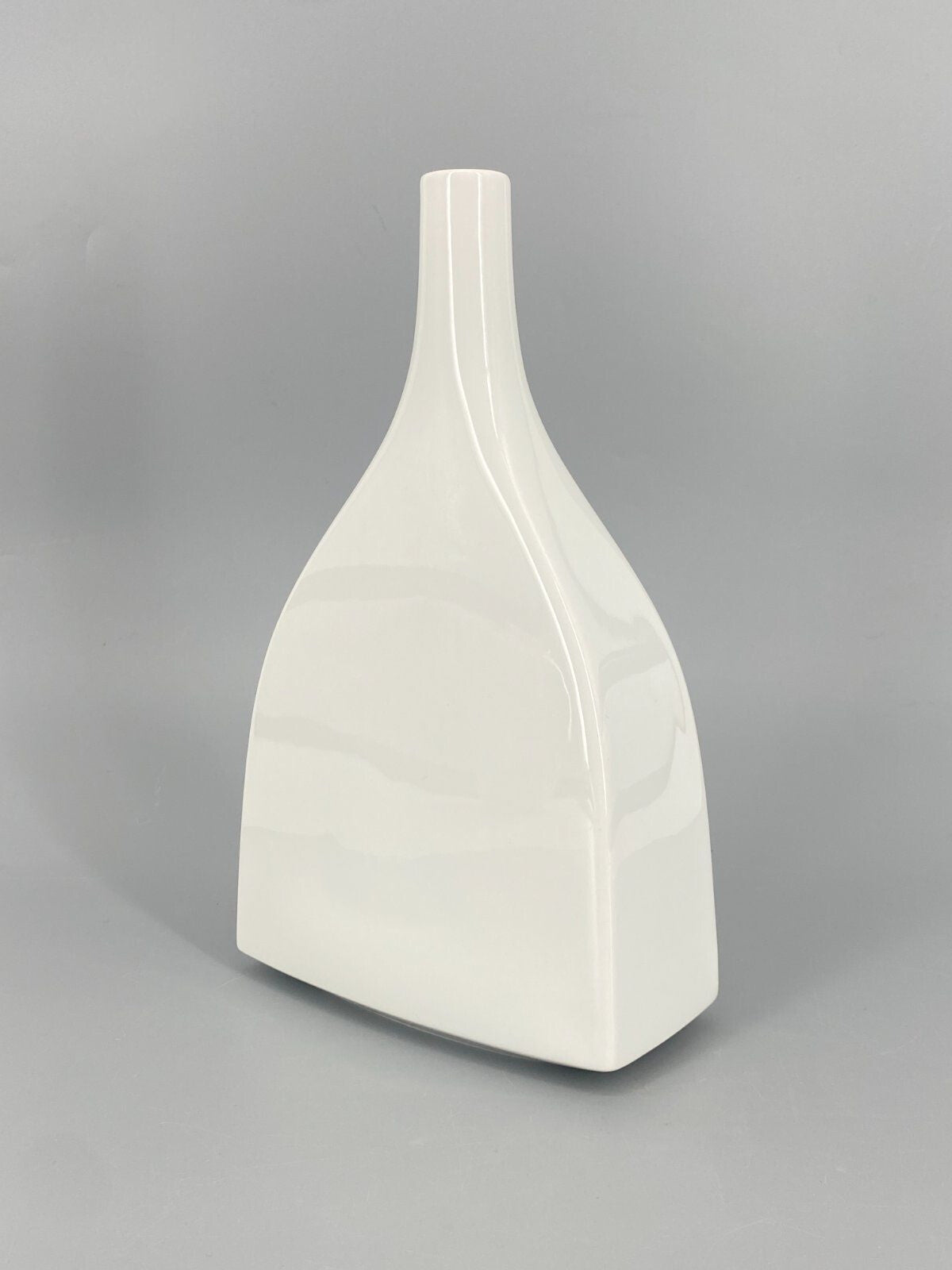 * KPM TRUDE PETRI PORZELLAN VASE BARFLASCHE WEIß 25,5CM 2. WAHL