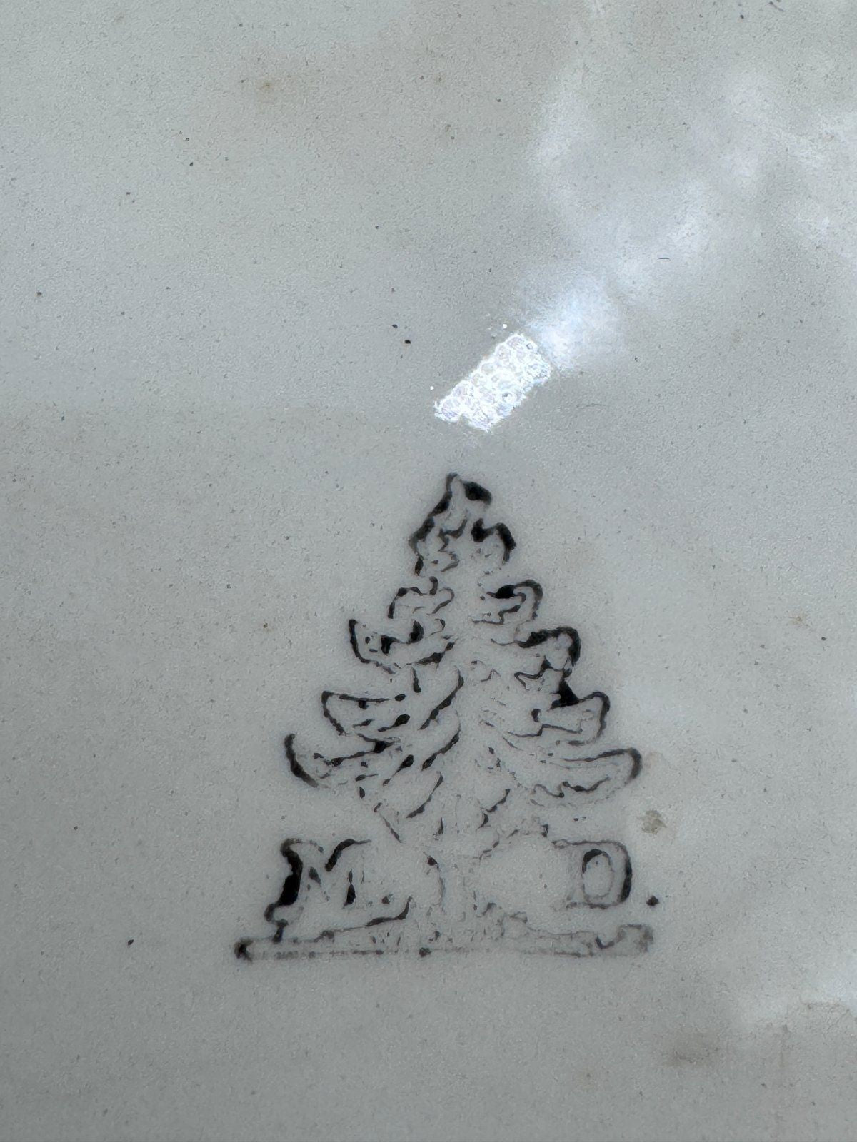 MAX DANNHORN JUGENDSTIL SERVIER TABLETT PLATTE KERAMIK UND METALL