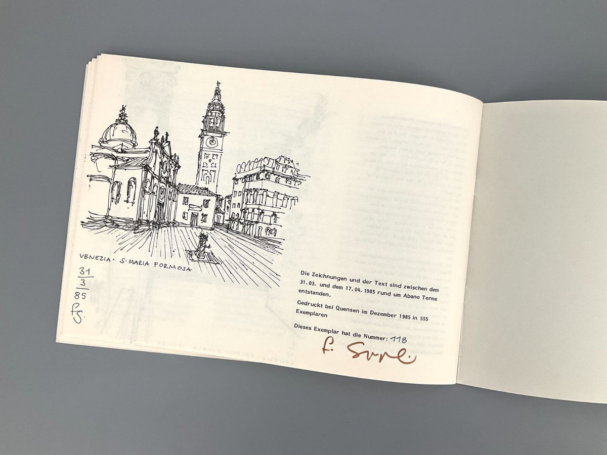 *BUCH FRIEDRICH SPENGELIN VENETO '85 ZEICHNUNGEN ITALIEN SIGNIERT