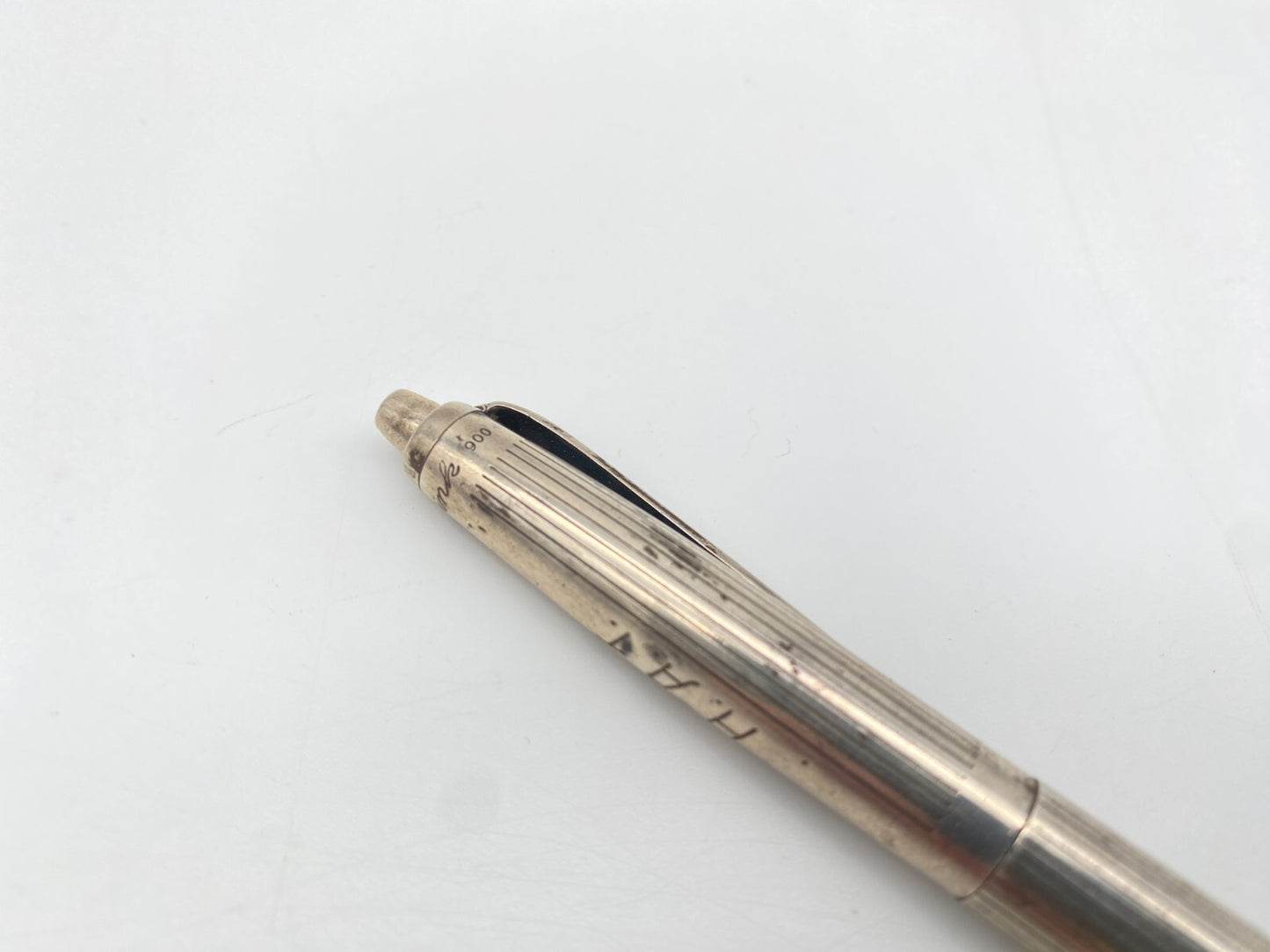 KUGELSCHREIBER FEND GOLDFINK 900ER SILBER BALL POINT 60ER MONOGRAMM SELTEN